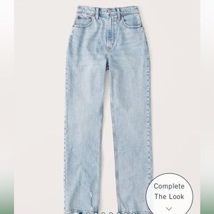 Abercrombie Women's Curve Love Ultra High Rise 90s Straight Jean size 25